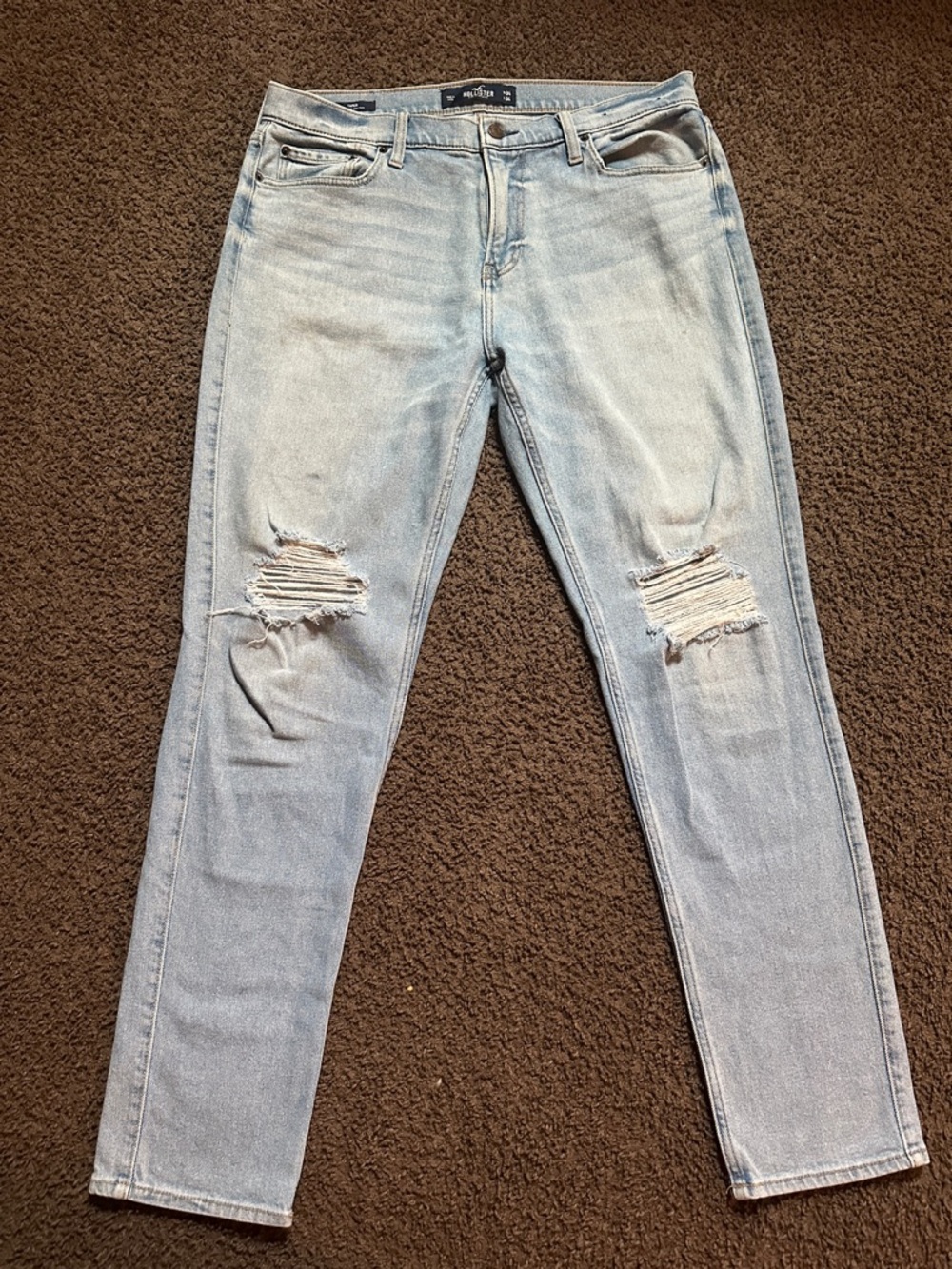 Hollister Light Blue Ripped Skinny Jeans